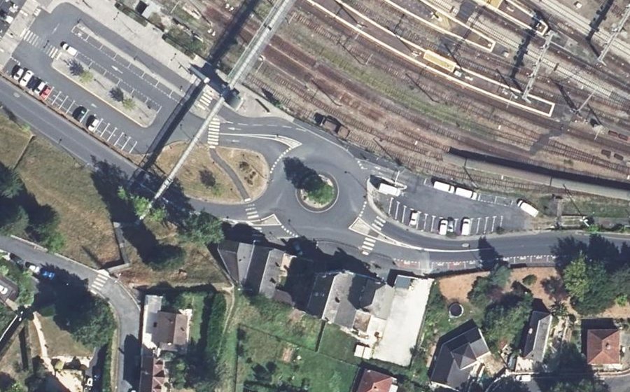 Vue aérienne du Rue Moissan