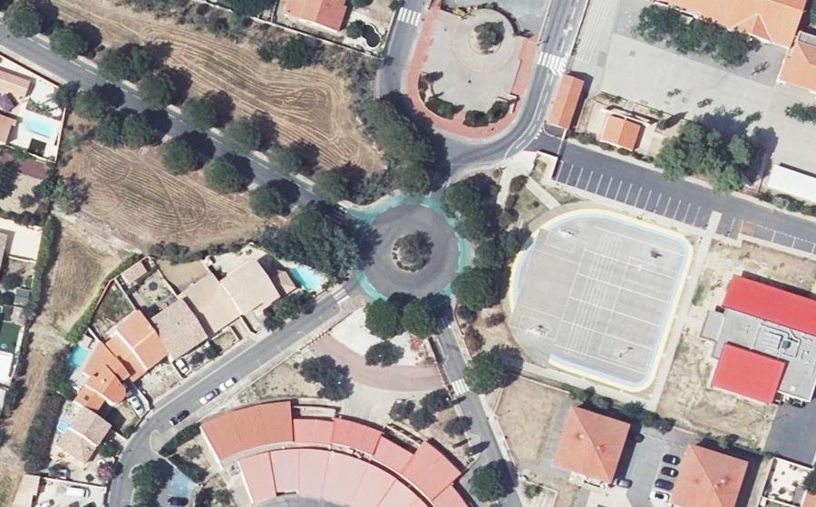 Vue aérienne du Rond-Point Henri Vidal