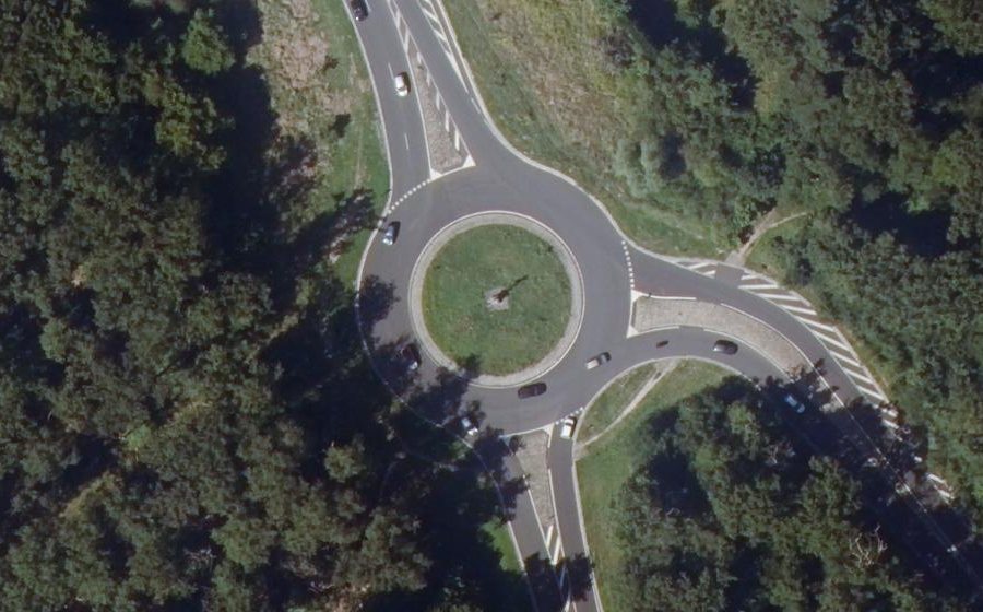 Vue aérienne du Carrefour de la Croix de Vitry