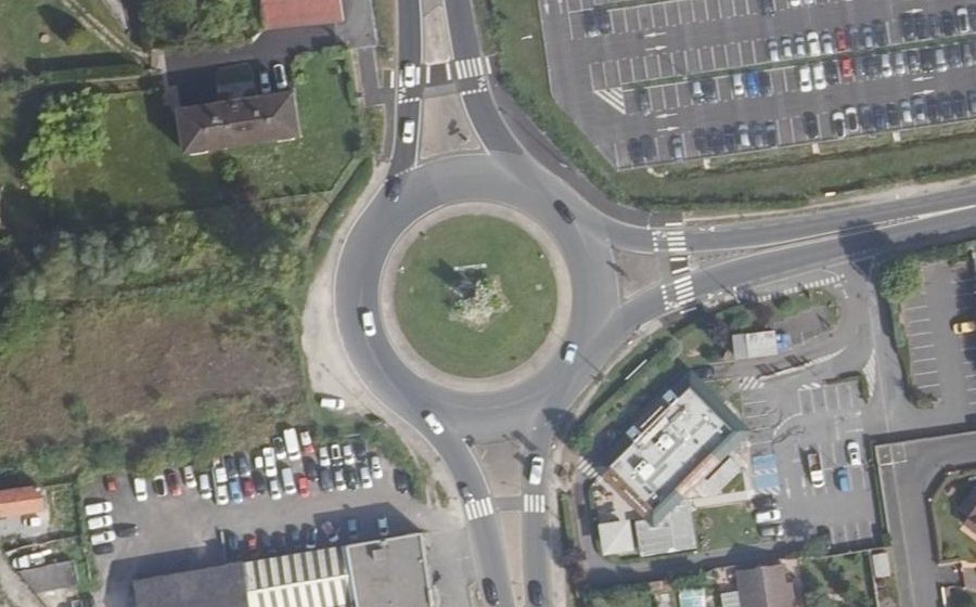 Vue aérienne du Rond-Point Carnot
