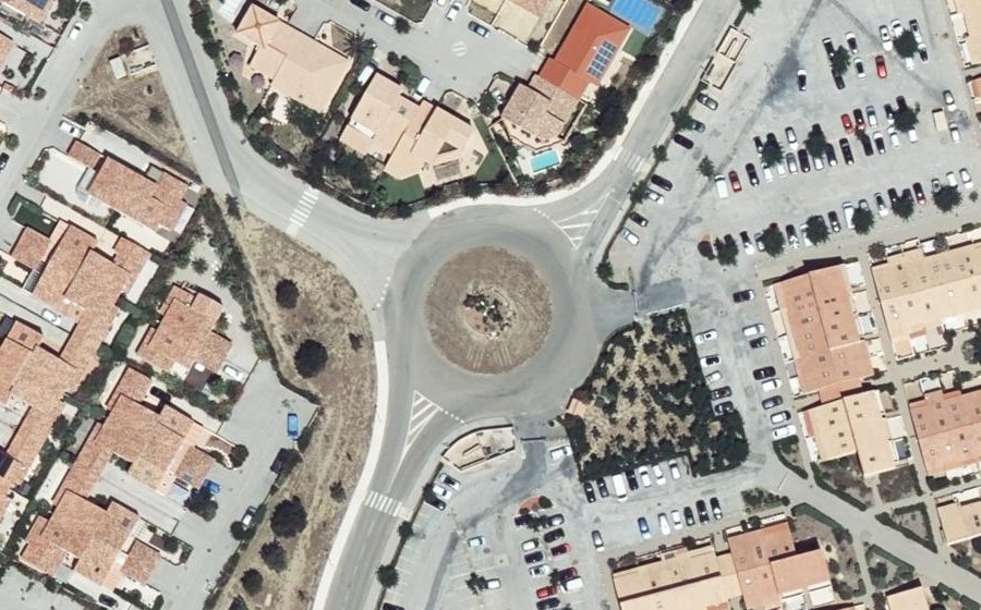 Vue aérienne du Rond-Point Laurent Bourgnon