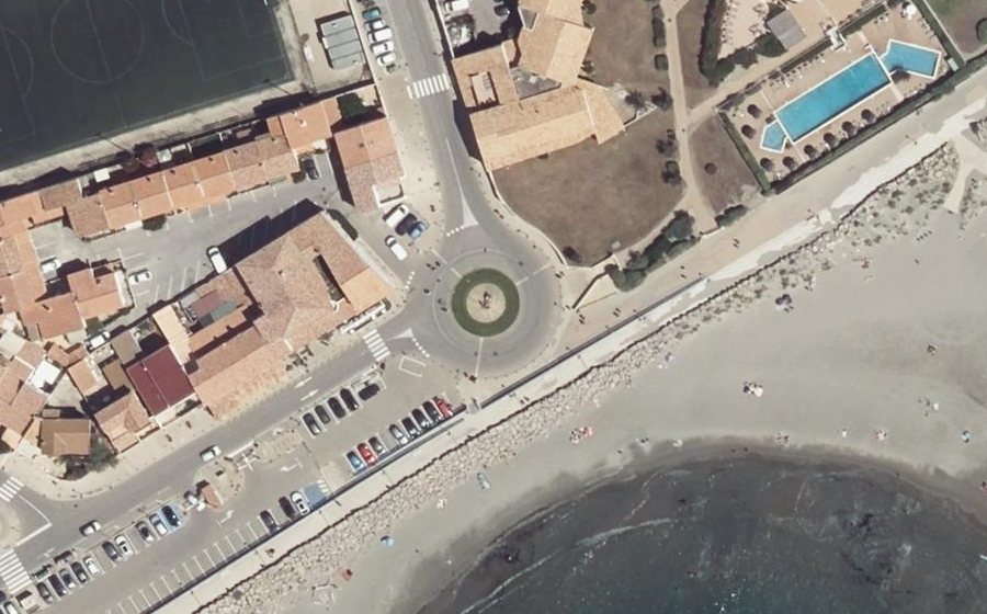 Vue aérienne du Rond-Point Pierre Pastré