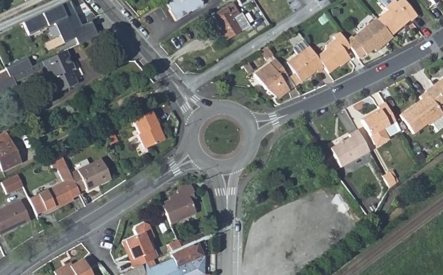Vue aérienne du Rond-Point des Landes
