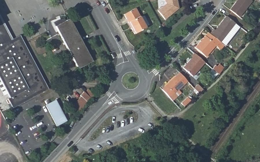 Vue aérienne du Rond-Point du Collège
