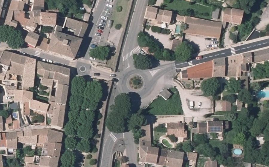 Vue aérienne du Rond-Point Léon Roche