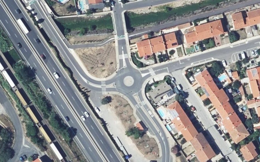 Vue aérienne du Rond-Point Sud
