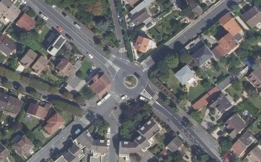 Vue aérienne du Place Georges Courteline
