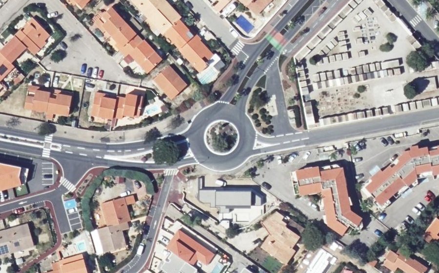 Vue aérienne du Rond-Point de la Médaille Militaire