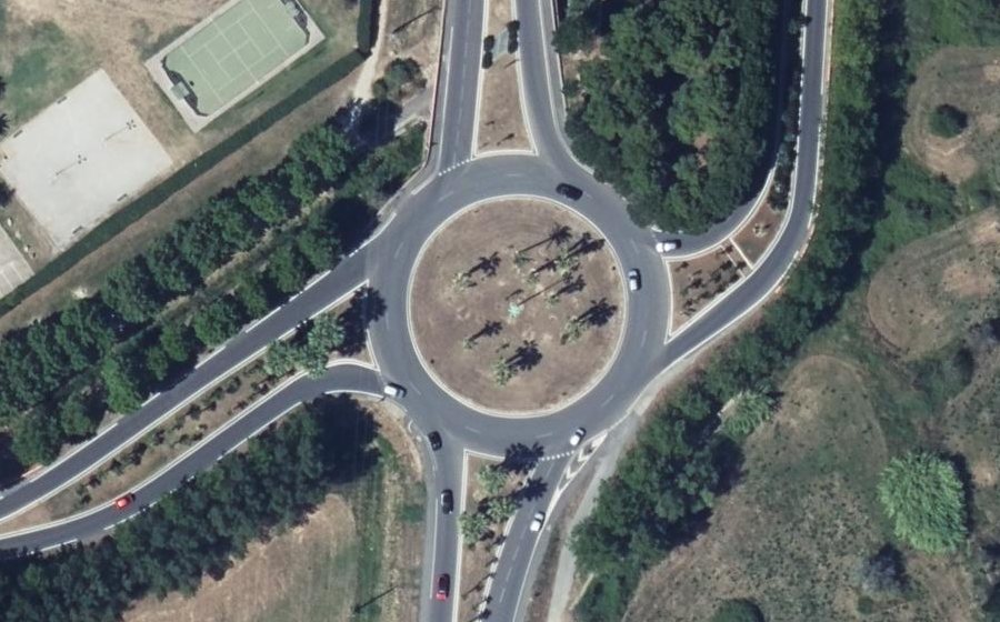Vue aérienne du Rond-Point André Malraux