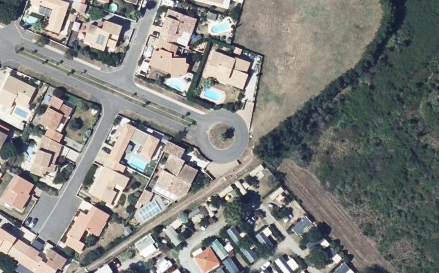 Vue aérienne du Place Réni