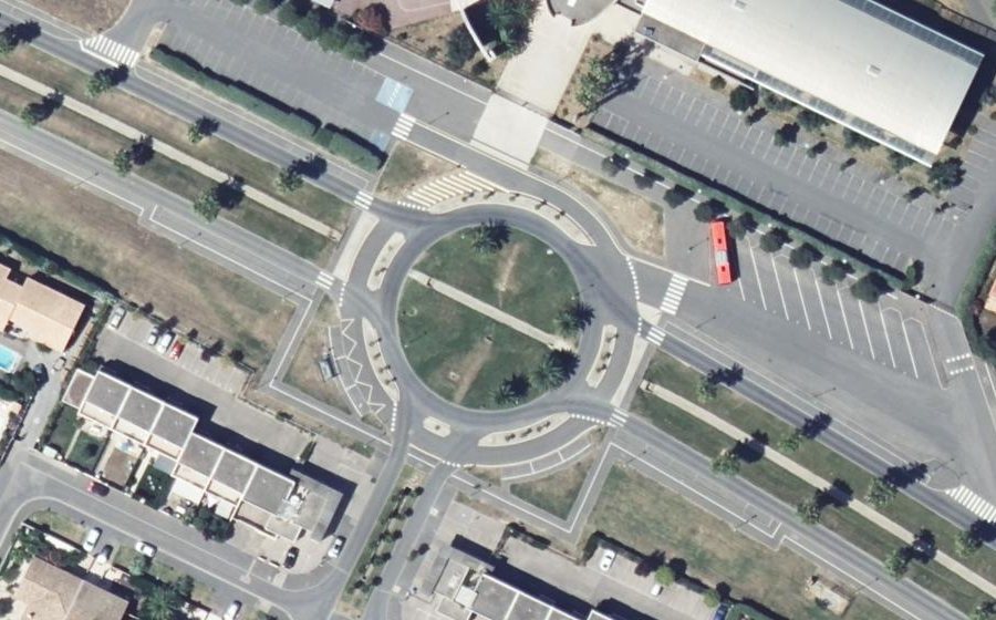 Vue aérienne du Avenue du Président Georges Pompidou