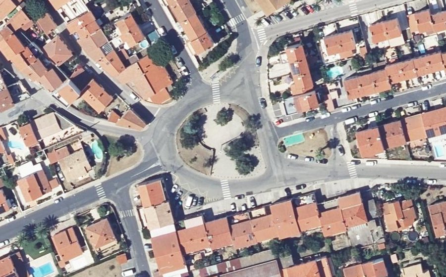 Vue aérienne du Place des Évadés de France