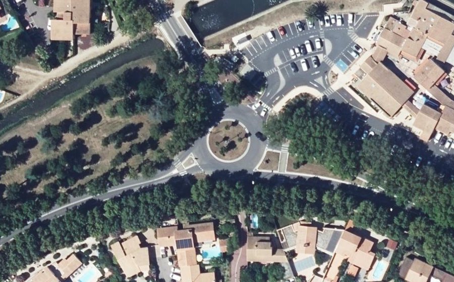 Vue aérienne du Rond Point des Capellans