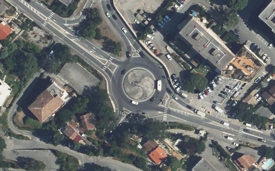 Vue aérienne du Rond-Point des Arts