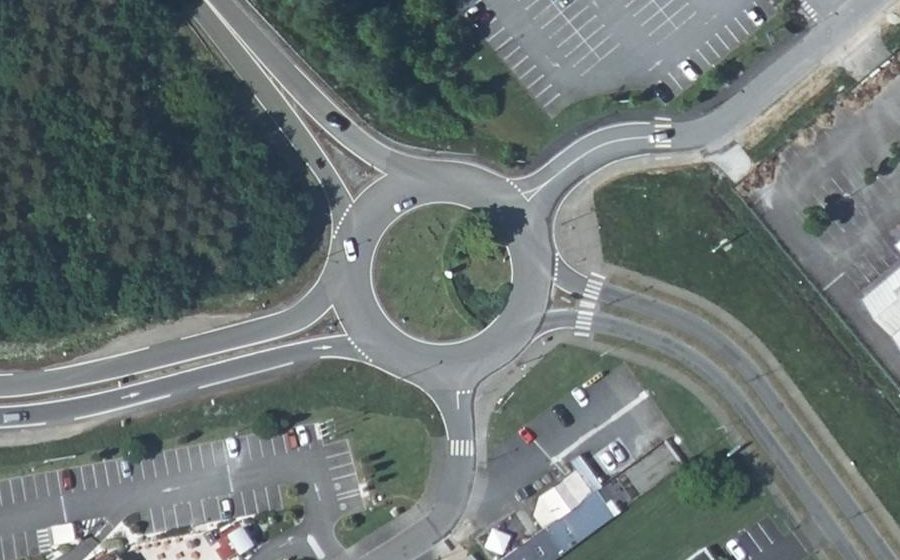 Vue aérienne du Rond-Point des Coteaux de Grand-Lieu
