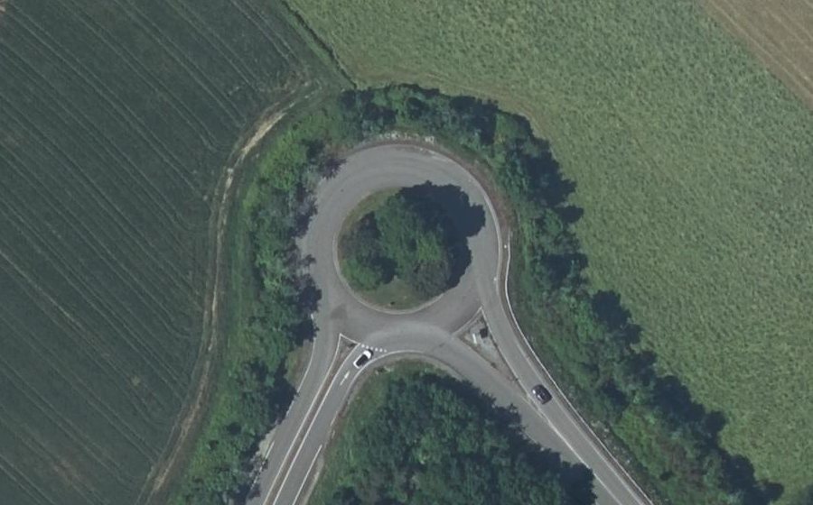 Vue aérienne du Rond-Point du Désir