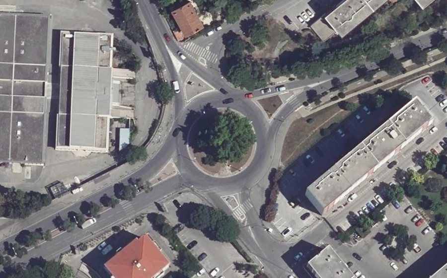 Vue aérienne du Place de Saint-Tronc