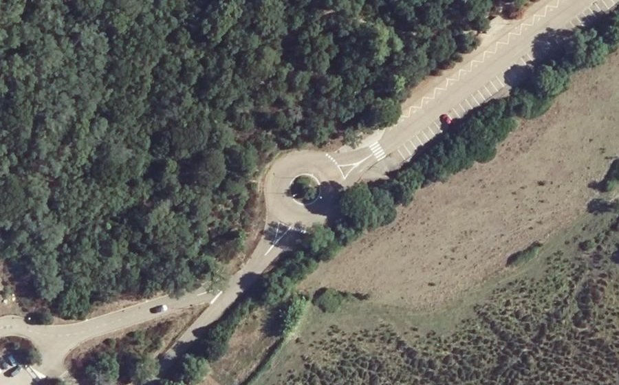 Vue aérienne du Stritta di u Monacu