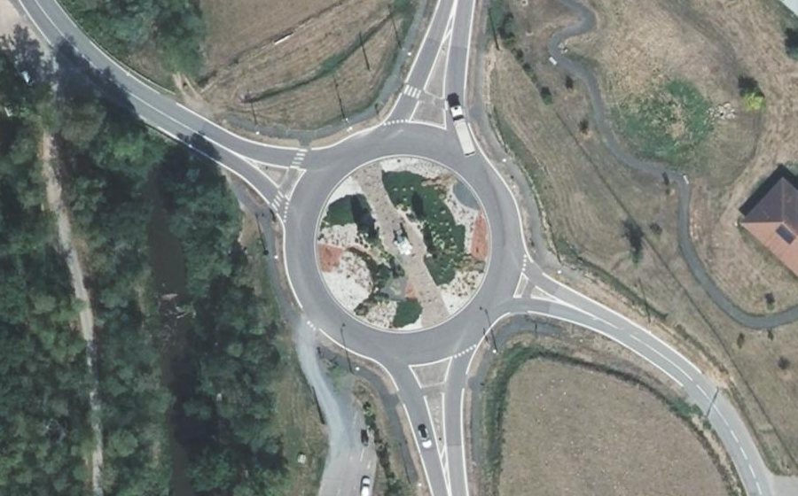 Vue aérienne du Carrefour du Breuil