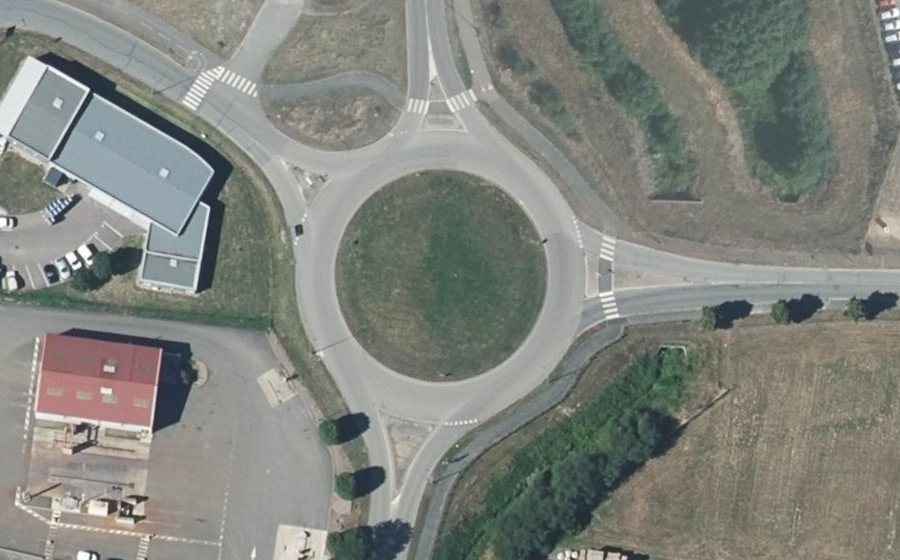 Vue aérienne du Rond-Point de l'Europe