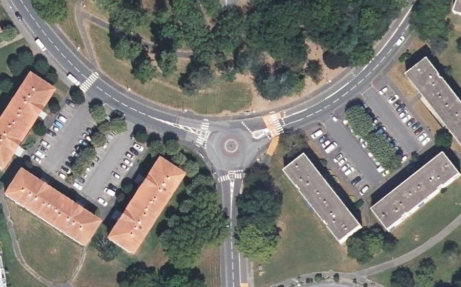 Vue aérienne du Giratoire de Plantoun