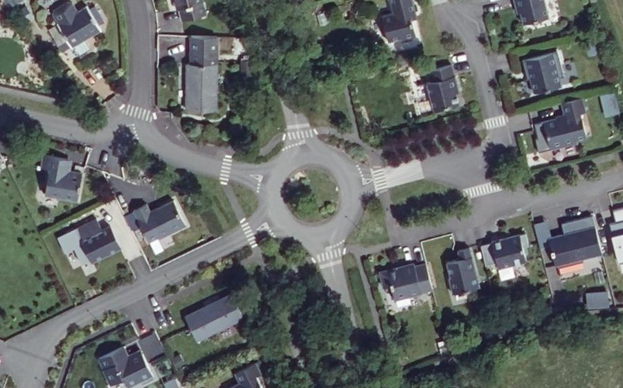 Vue aérienne du Rond-Point de Kervénouel