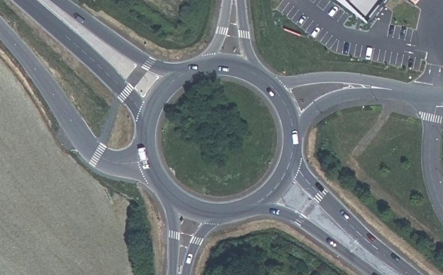 Vue aérienne du Rond-Point de la Loire
