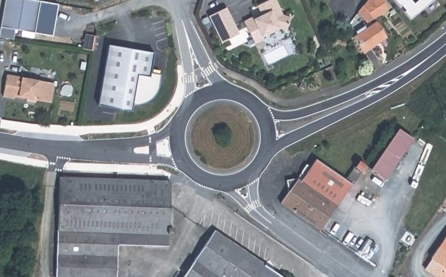 Vue aérienne du Rond-Point de la Source