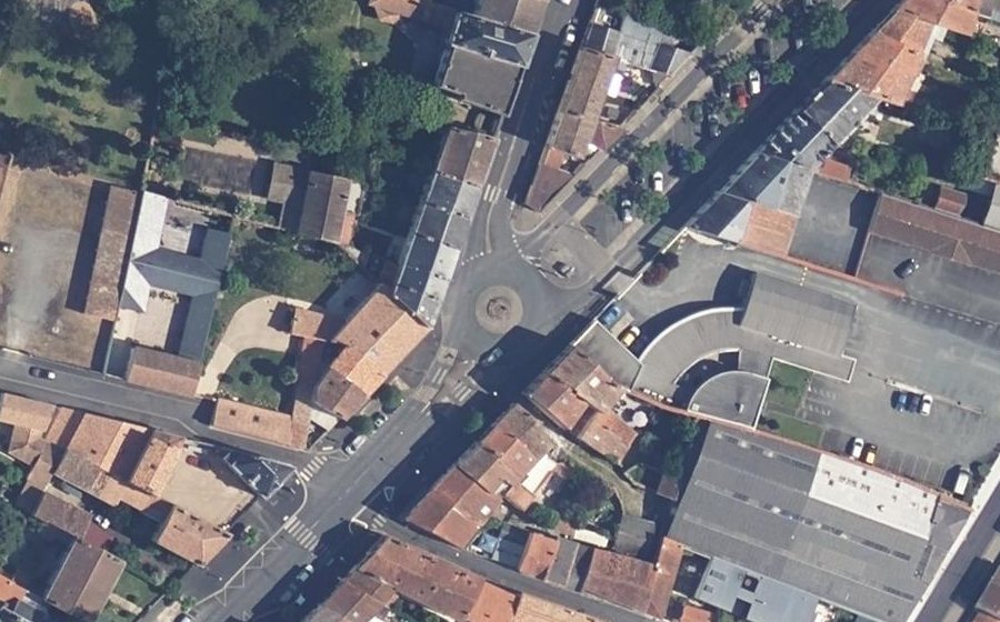 Vue aérienne du Rond-Point Alphonse Schauffler