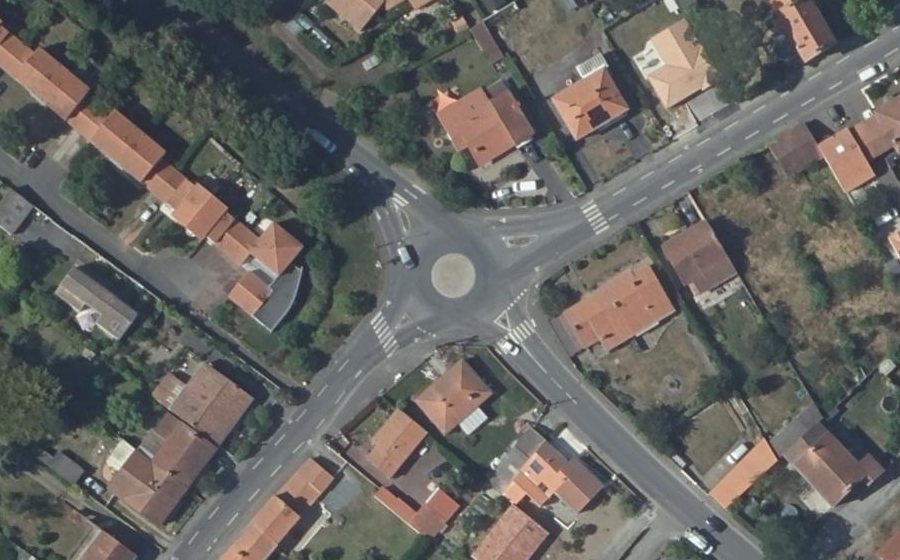 Vue aérienne du Rond-Point de Saint-Hilaire