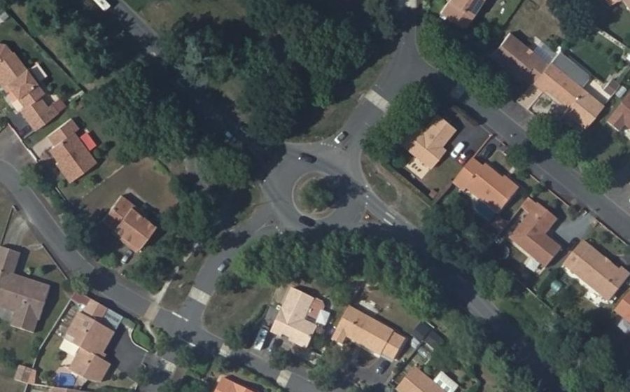 Vue aérienne du Rond-Point des Érables