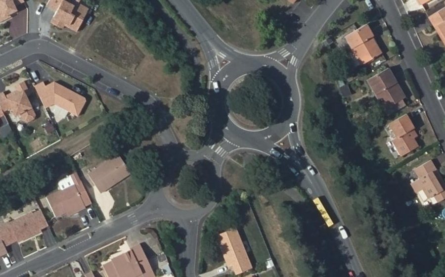 Vue aérienne du Rond-Point de la Caillerie