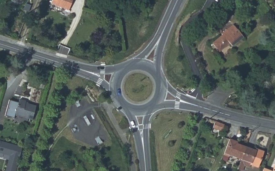 Vue aérienne du Rond-Point de Saint-Lumine