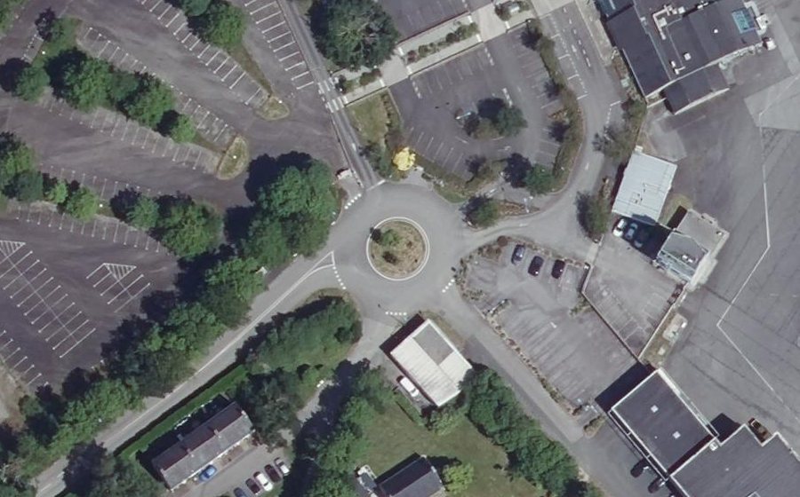 Vue aérienne du Rond-Point Maurice Bon