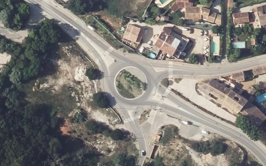 Vue aérienne du Rond-Point du Pont de Bayeux