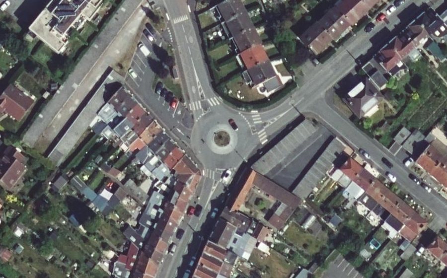 Vue aérienne du Rond-Point du Petit Cottignies