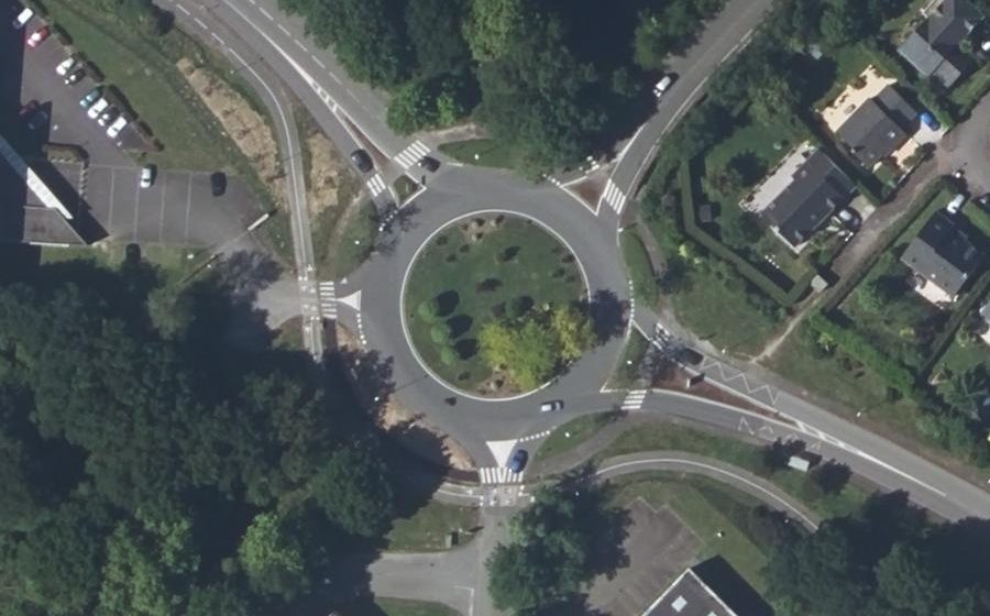 Vue aérienne du Rond-Point de la Bigeottière