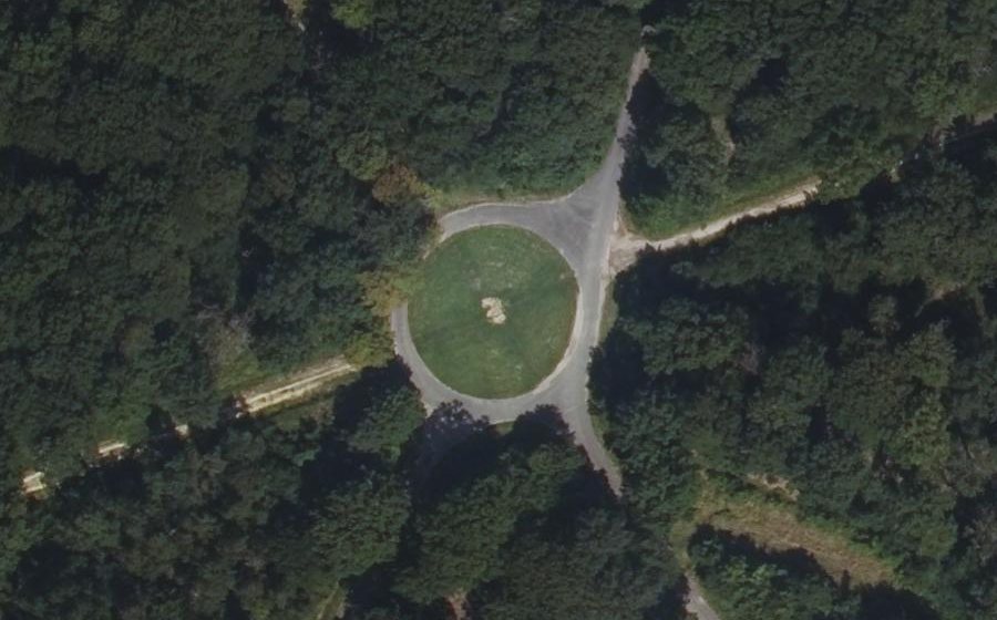 Vue aérienne du Carrefour de la Mare aux Canes