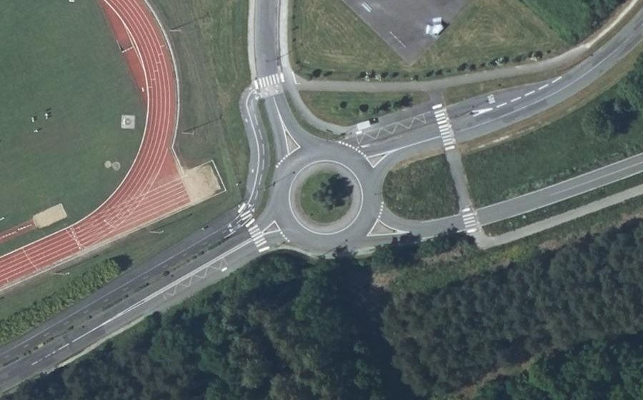 Vue aérienne du Rond-Point de l'Europe