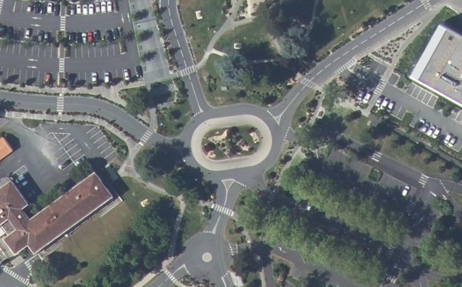 Vue aérienne du Giratoire René Beauchant