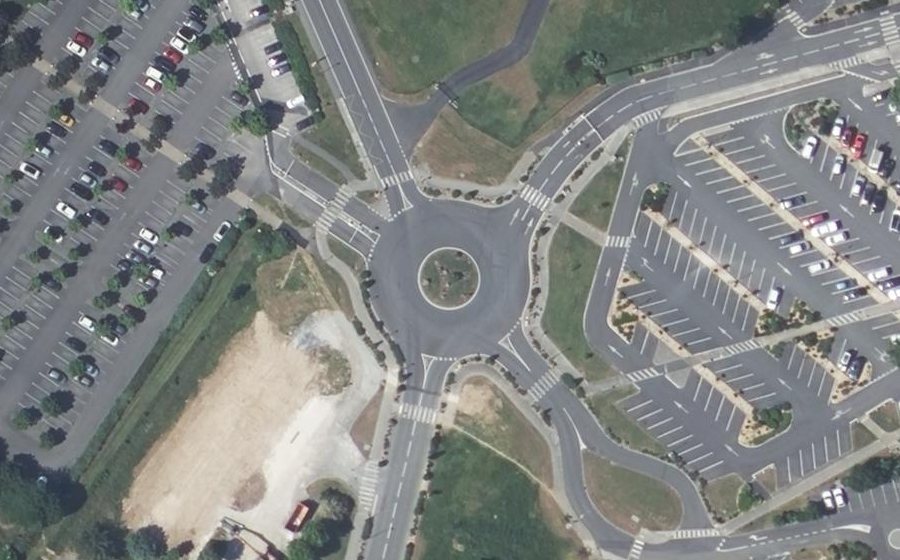 Vue aérienne du Giratoire Jean Bernard