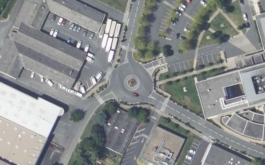 Vue aérienne du Giratoire du Logipôle