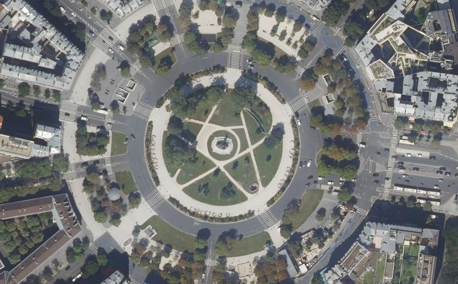 Vue aérienne du Place de la Nation