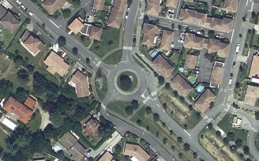 Vue aérienne du Rond-Point Baptiste Marcet