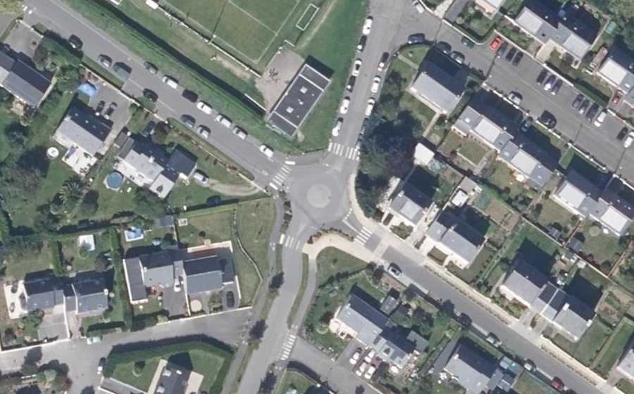 Vue aérienne du Giratoire de la Rue du Stade