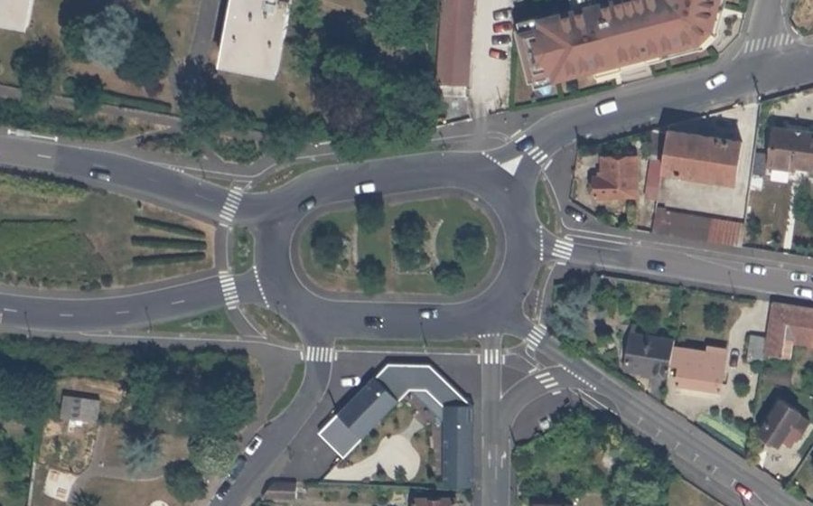 Vue aérienne de la Place Lamartine