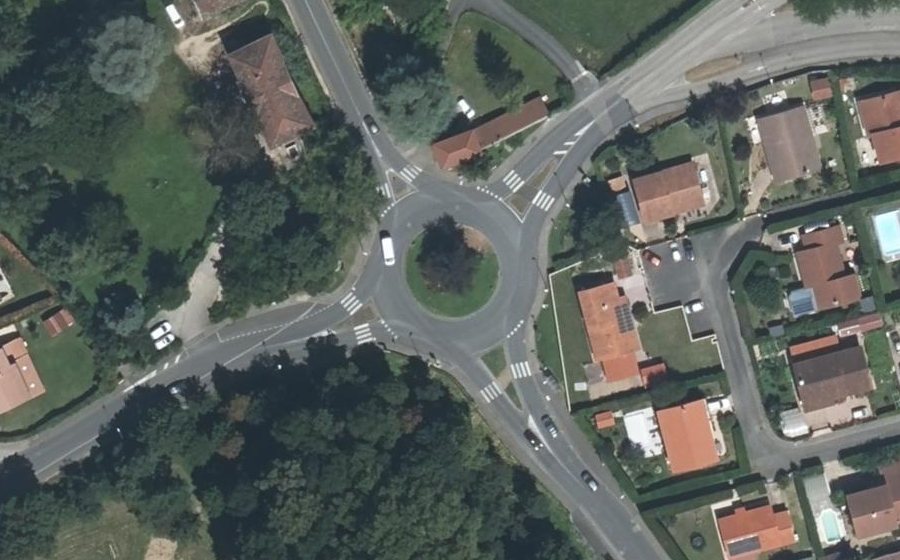 Vue aérienne du Rond-Point du Tournesol
