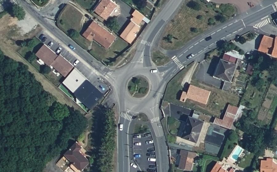 Vue aérienne du Rond-Point de la Garde