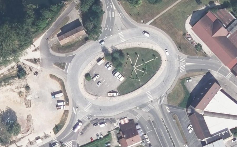 Vue aérienne du Rond-Point des Templiers