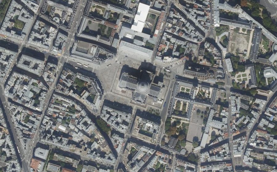 Vue aérienne du Place du Panthéon